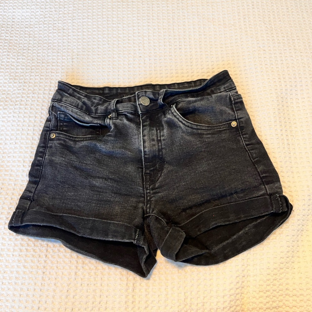Aeropostale Dark Gray/Black Jean Shorts